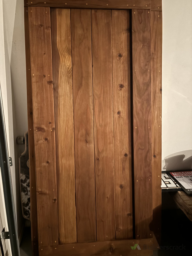 Nice redwood doors made