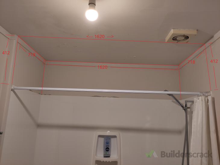 Add plastic panels to wall and ceiling above shower/bath ( 1026523