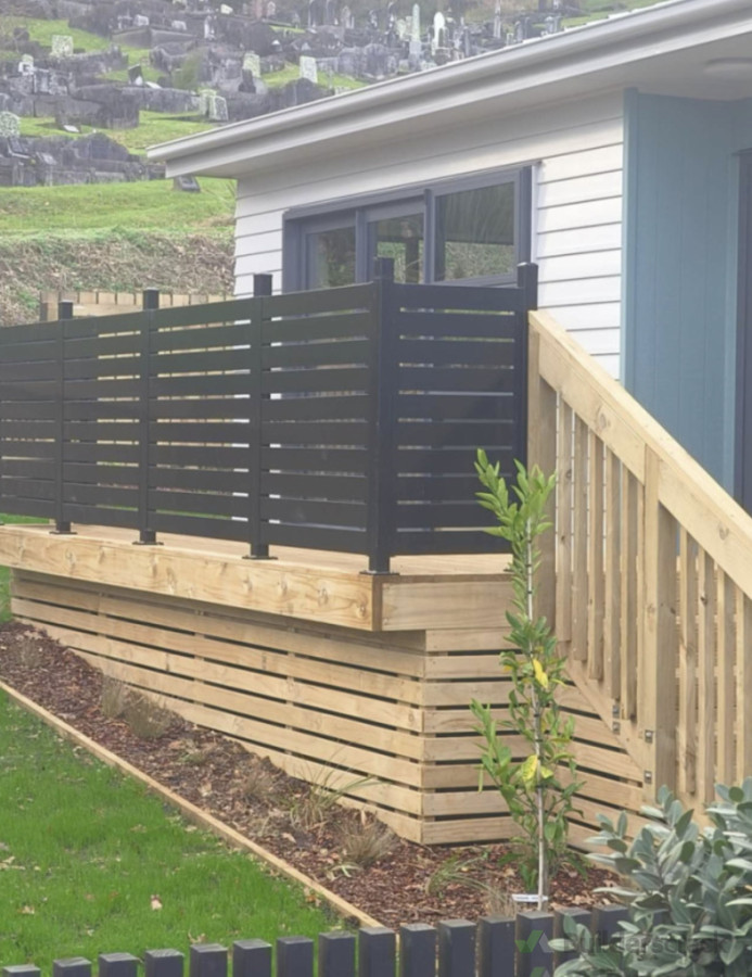 Built balustrade, deck & new fence