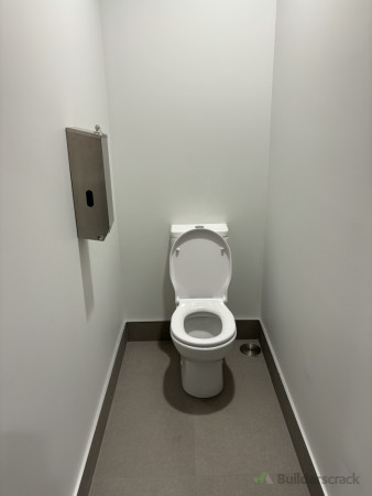 Toilet installed and toilet roll holder