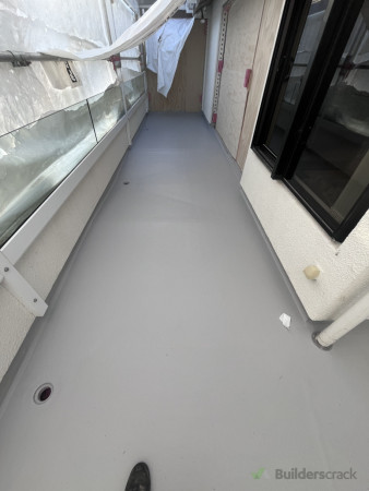 This is after the waterproofing has been completed and ready for floating deck to be installed and joinery