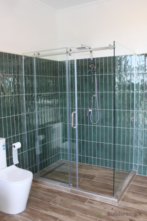 Brand new shower with tiles tray