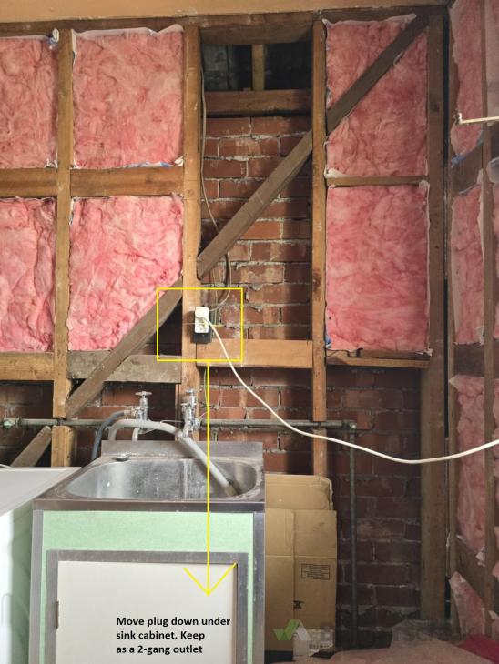 Hei Hei Upgrading old wiring + new electrical outlet and light