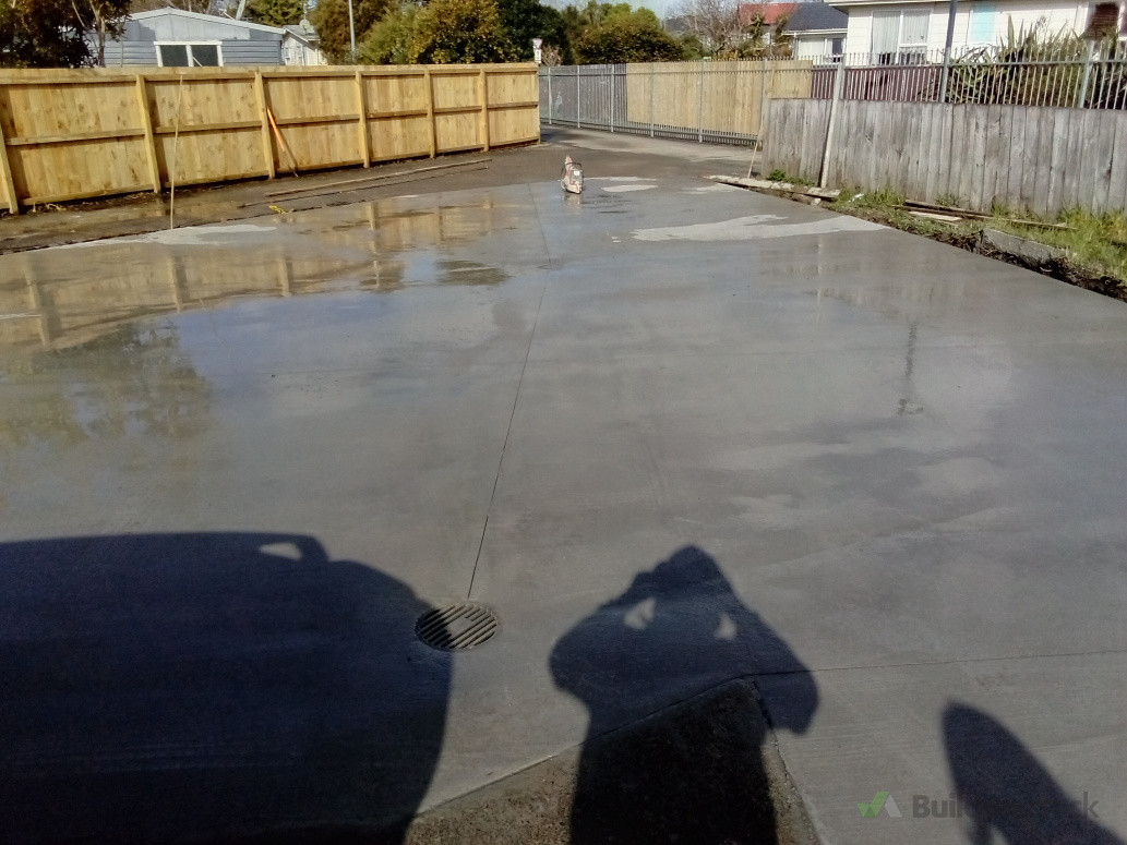 Driveway extension with drainage installed