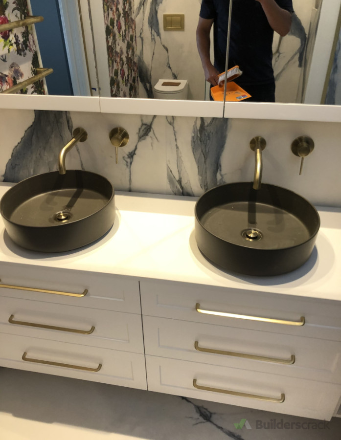 Double bowl Vanity fit out