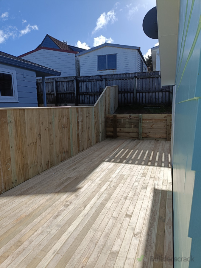 Fence and deck