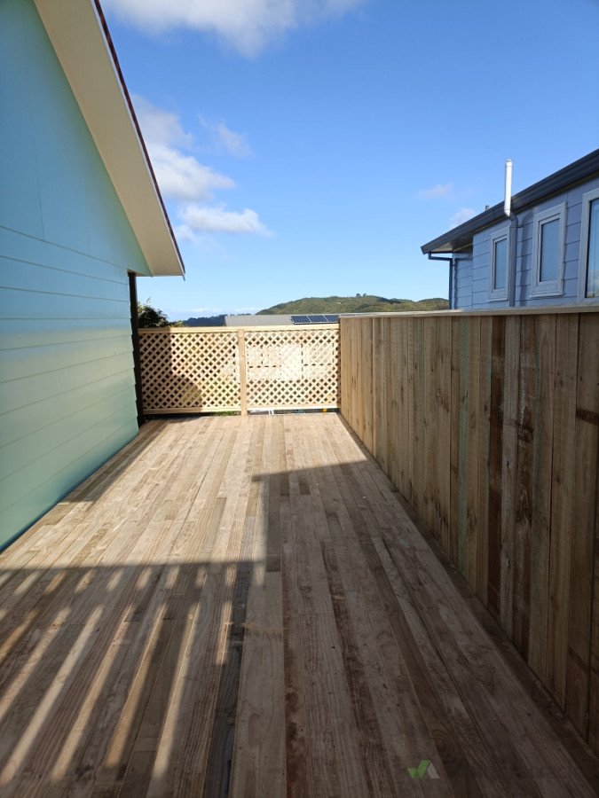 Fence and deck