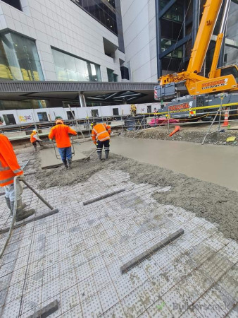 Prepping and laying mesh and pouring ready for the hot mix on the next couple of days at CRL Railing C2