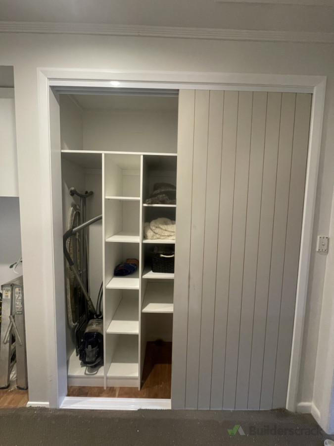 Designed and Built wardrobe system , installed robe maker