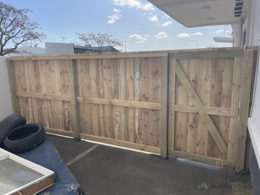 1.8m privacy fence with gate through MTP waikato