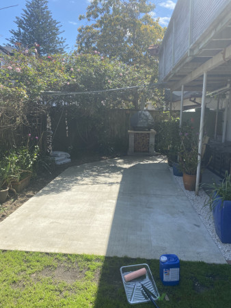 Concrete pad needs to be cleaned and water proofed