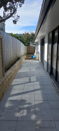 Paving and retaining wall