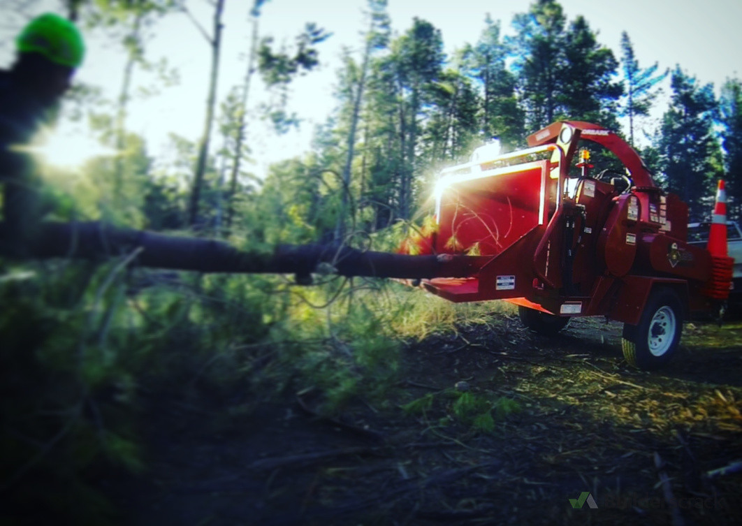 Wood chipping up to 300mm trunks