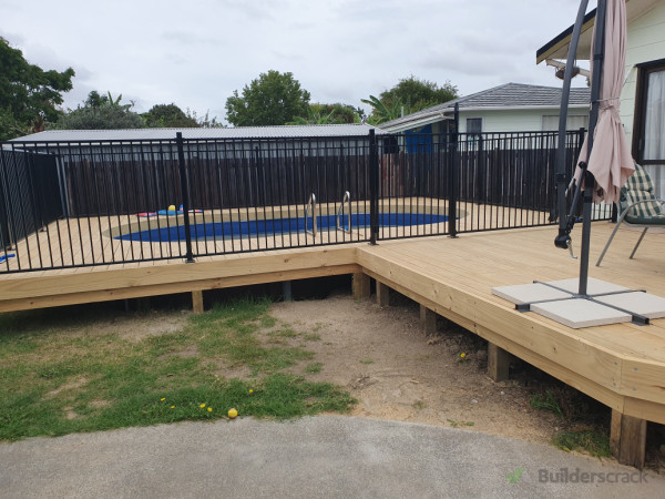 Deck with Alloy pool fence Avondale