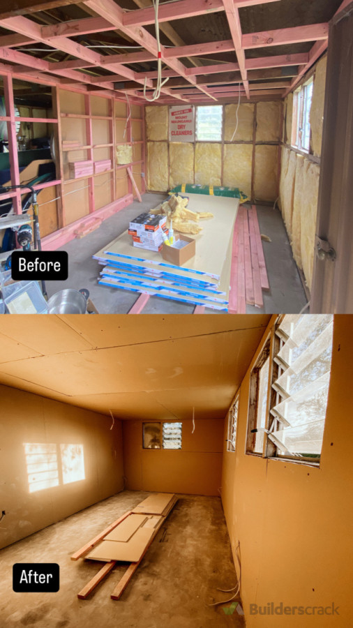 Garage to Bedroom Conversion Insulation & Sheeting