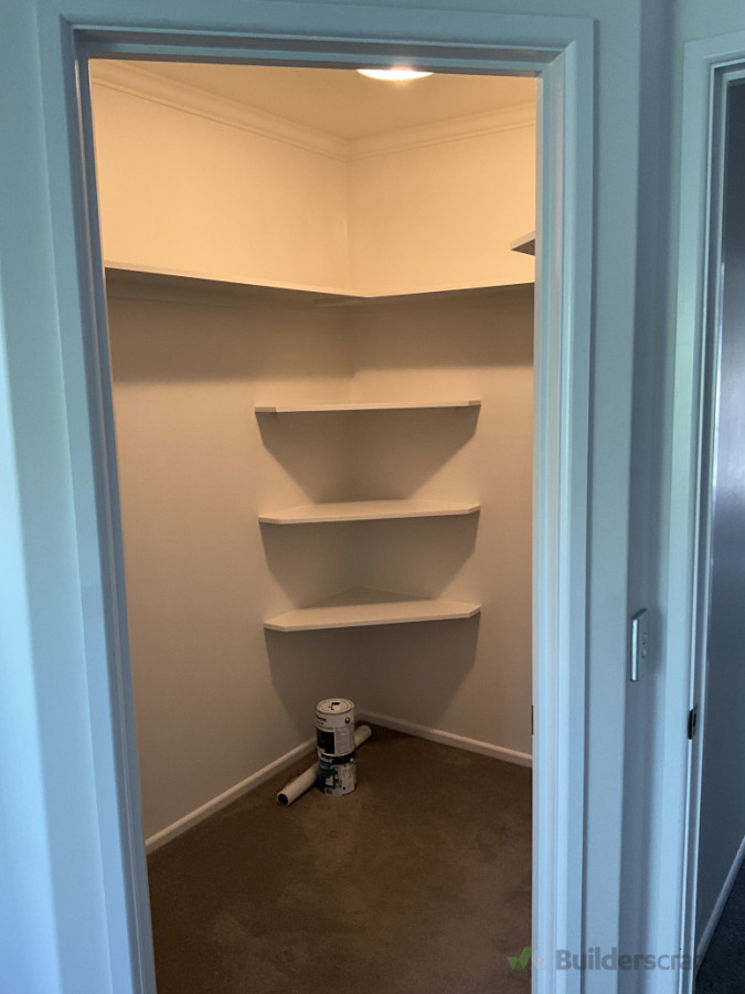 Walk-in wardrobe after