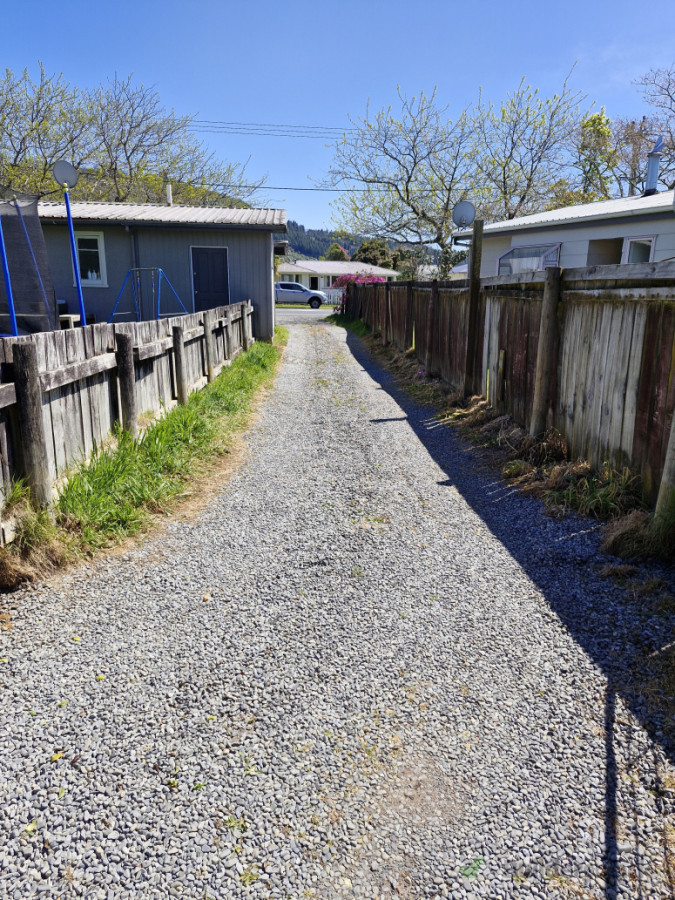 The driveway before it was turned over.