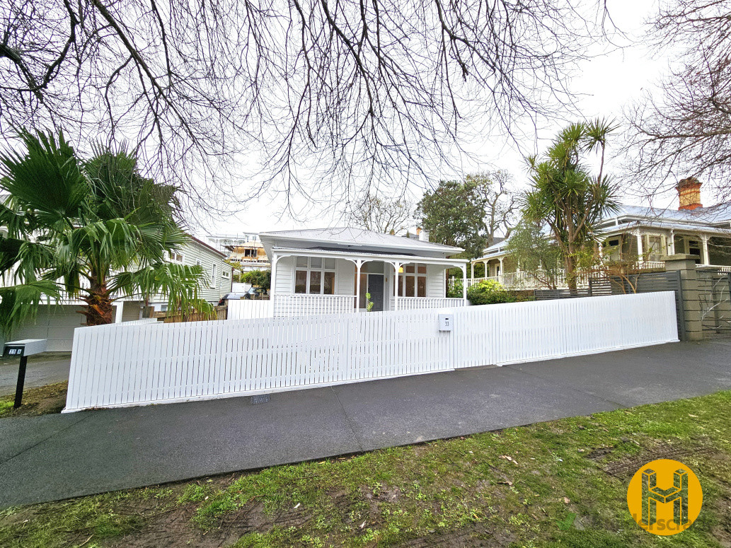 New picket fence. Renovated bungalow