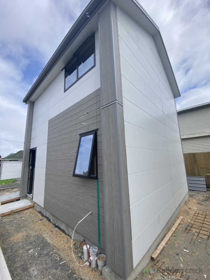 Cladding on a new build