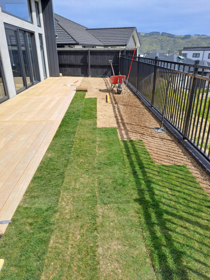 Ready lawn installation.