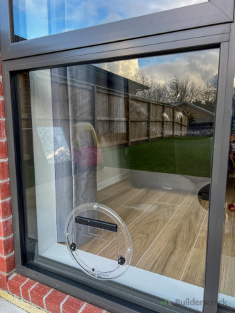 Swapped a Double Glazed Unit to Single Glazed + installed the Cat door.