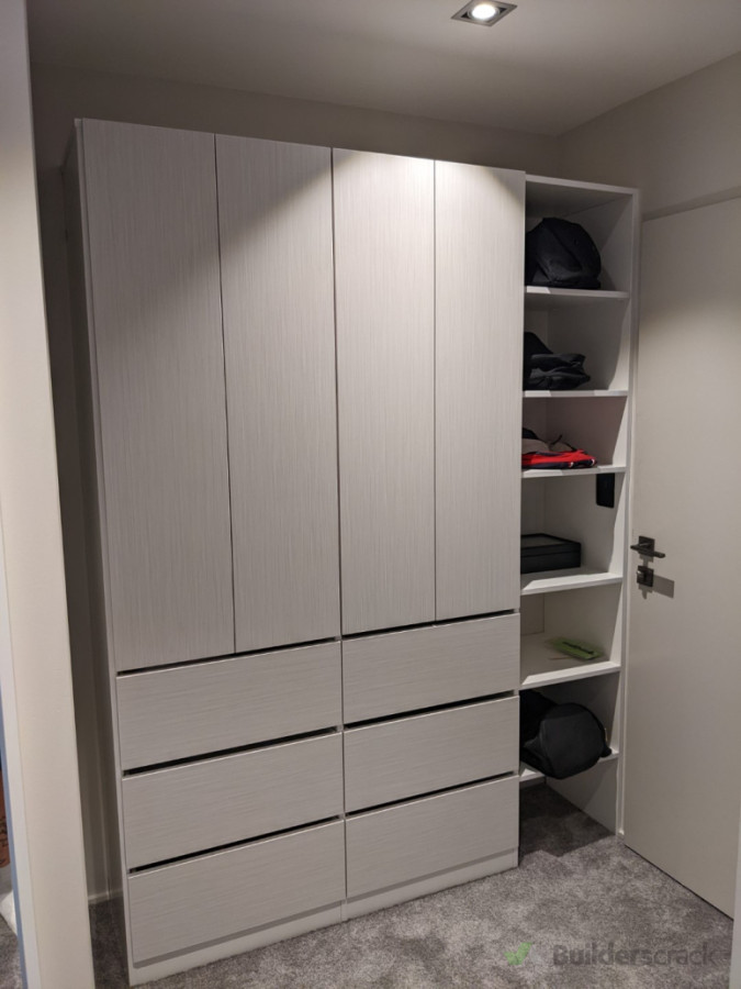 Built-in plus open Shelves