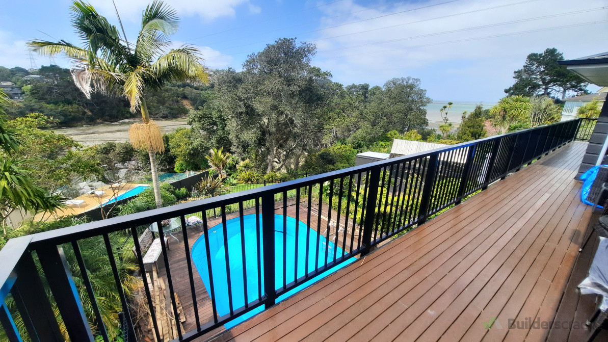 Aluminium deck balustrades. Job in Hillsborough