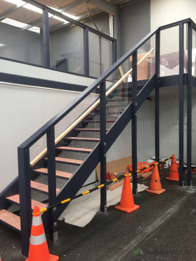 stairs Mezzanine floor handrails PVC clear safety barrier