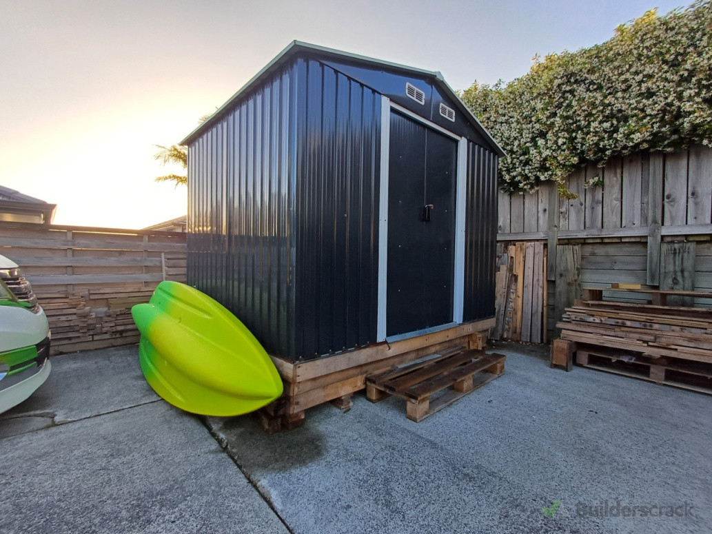 Shed base with raised sides for more headroom