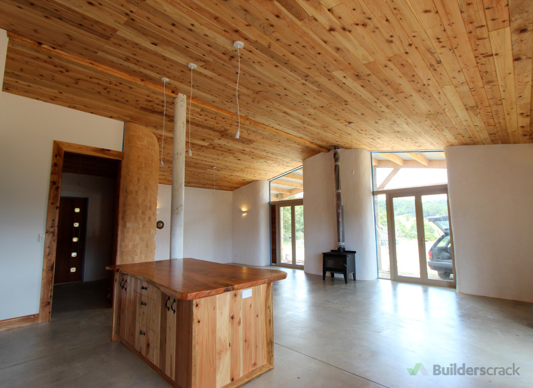 A Straw Bale & Adobe brick earth home.