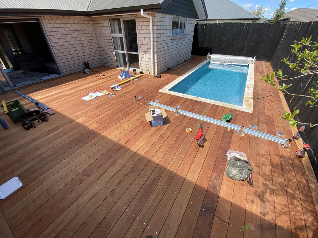 Lovely Garapa deck built in Papamoa