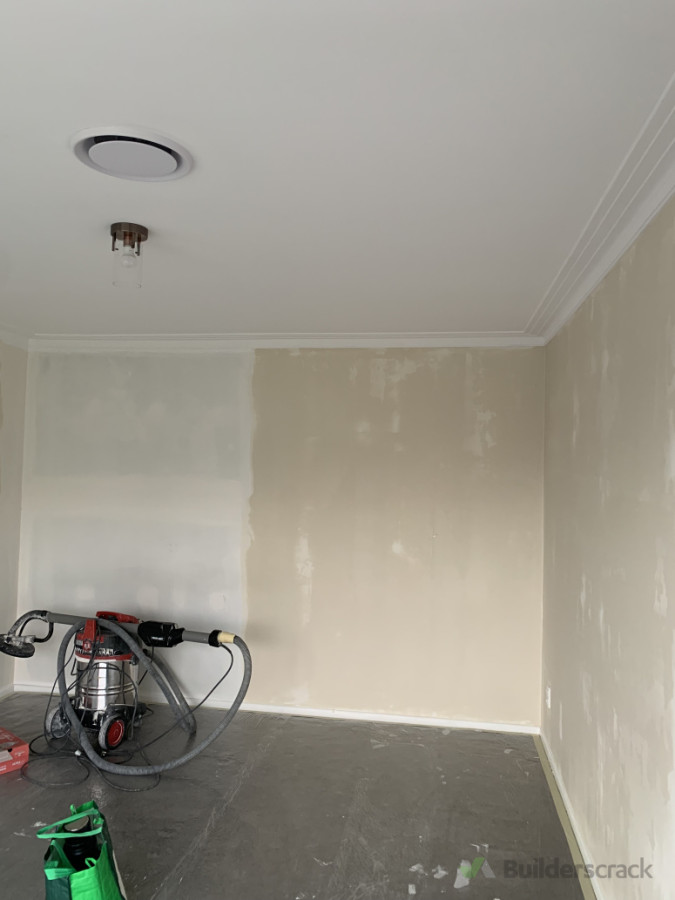 Skimmed walls after removing of wallpaper.