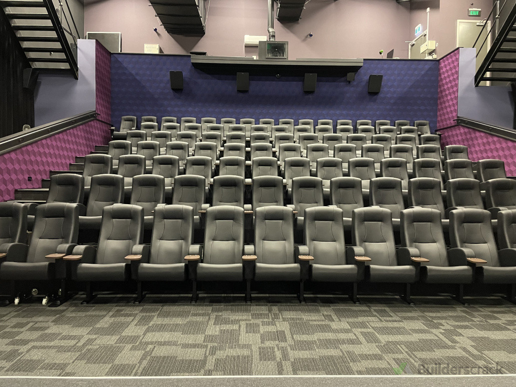 Acoustic panelling in rangiora cinema