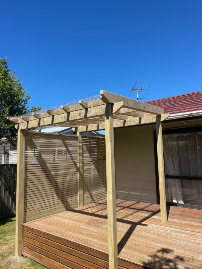 Pergola with trellis