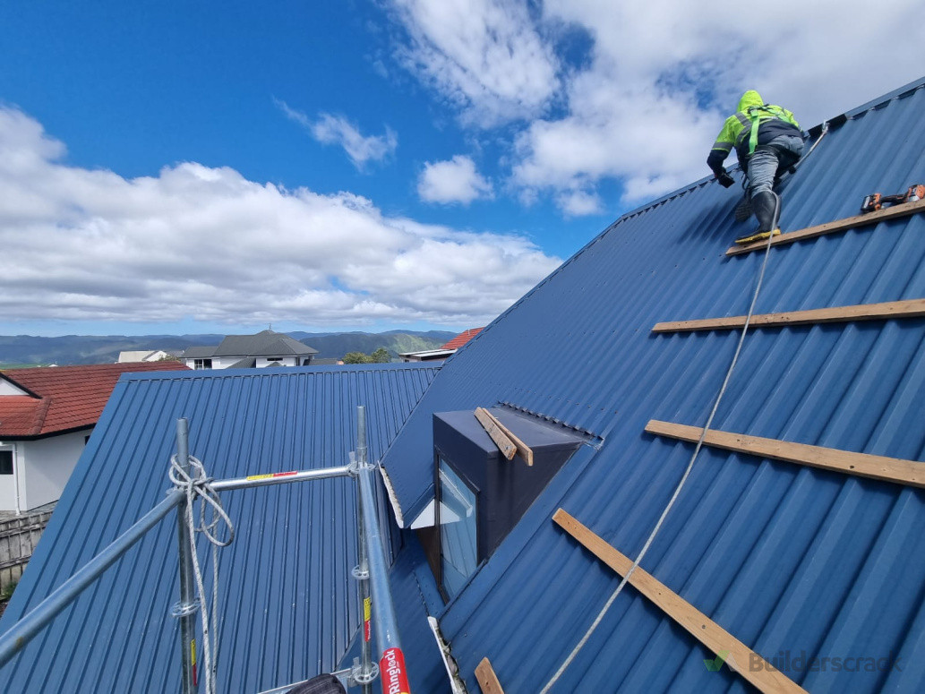 Full Rescrow and all necessary repairs on a 45 degree pitch Roof