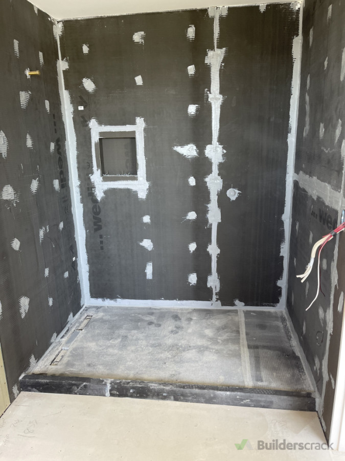 Waterproofing system for bathrooms