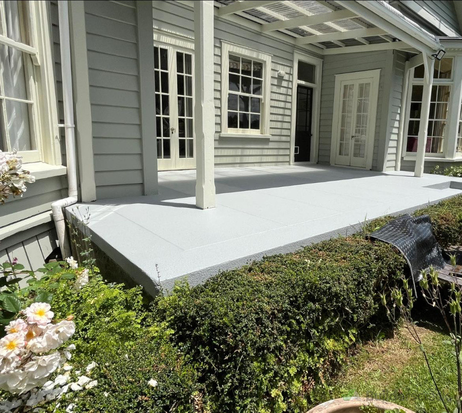 Painting concrete paving