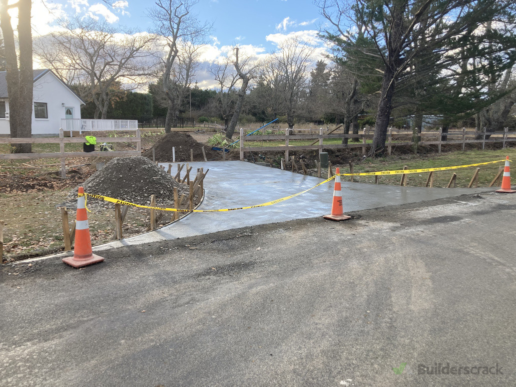 Concrete vehicle crossing near Hawarden