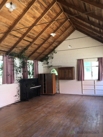 Floors and sarking sanded back and painted