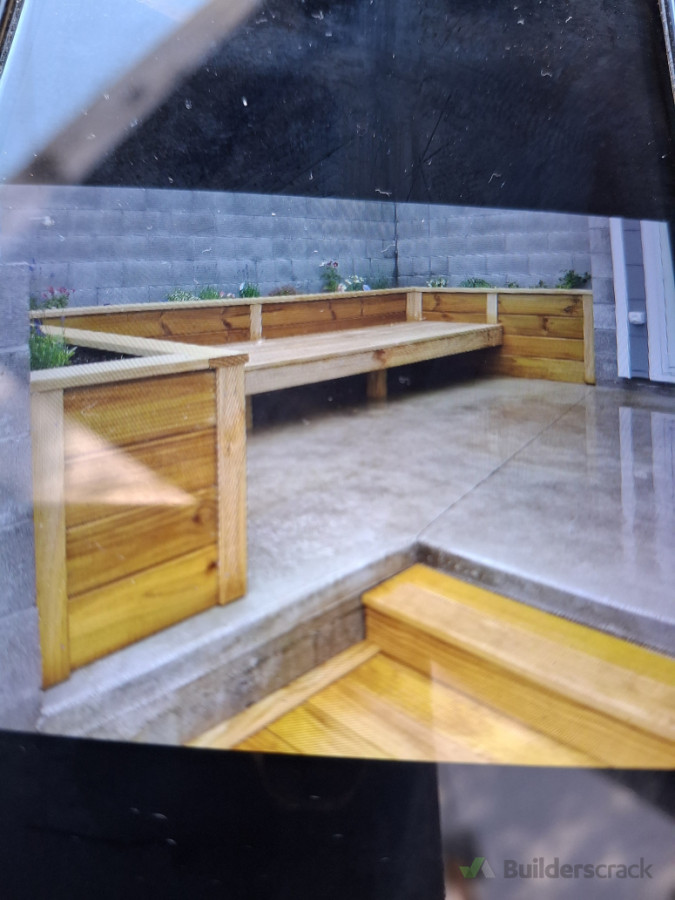 Raised garden and daybed