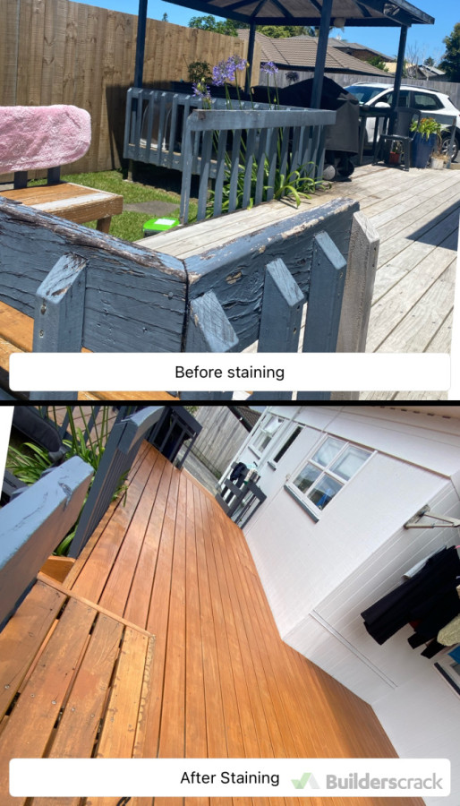 Before and after staining