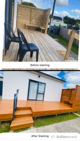 Before and after staining