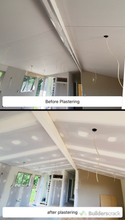 Before/ after plastering