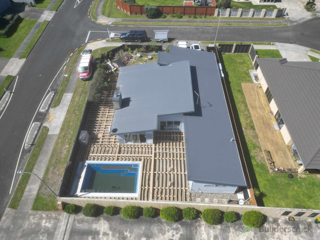 Aerial shot of framing