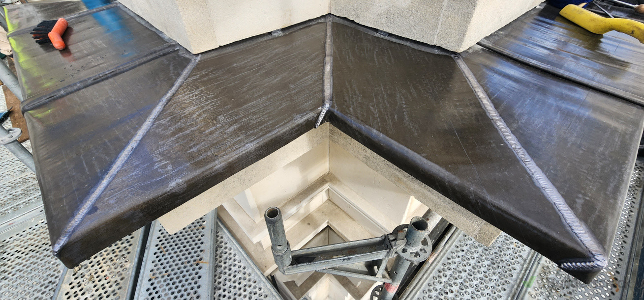 Code 6 lead capping to front entrance