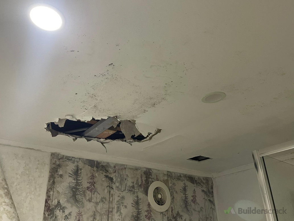 before bathroom celling fixed