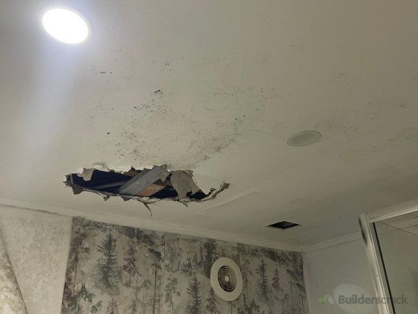 before bathroom celling fixed