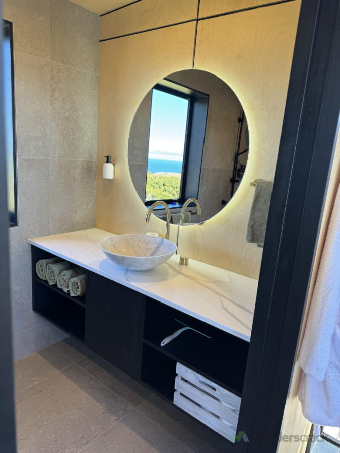 Wal to wall vanity in the luxury accommodation