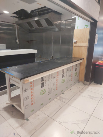 Benchtop and front ACM panel installed