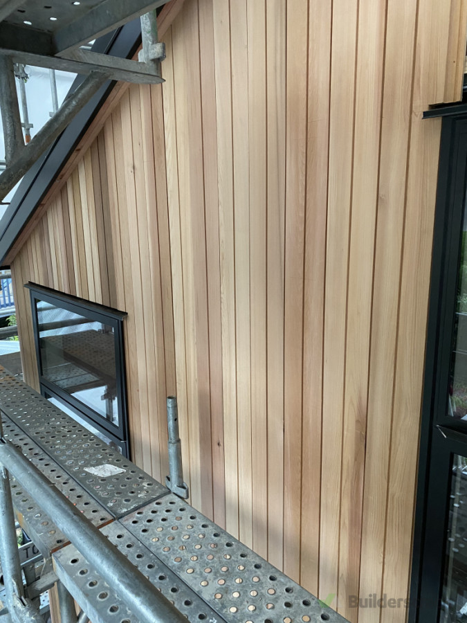 New cedar cladding